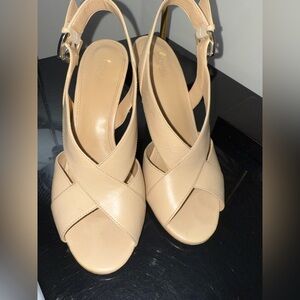 Michael kors Becky sling back heeled sandals in Nude size 8.5
